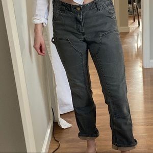 Grey/green Carhartt Carpenter Pants